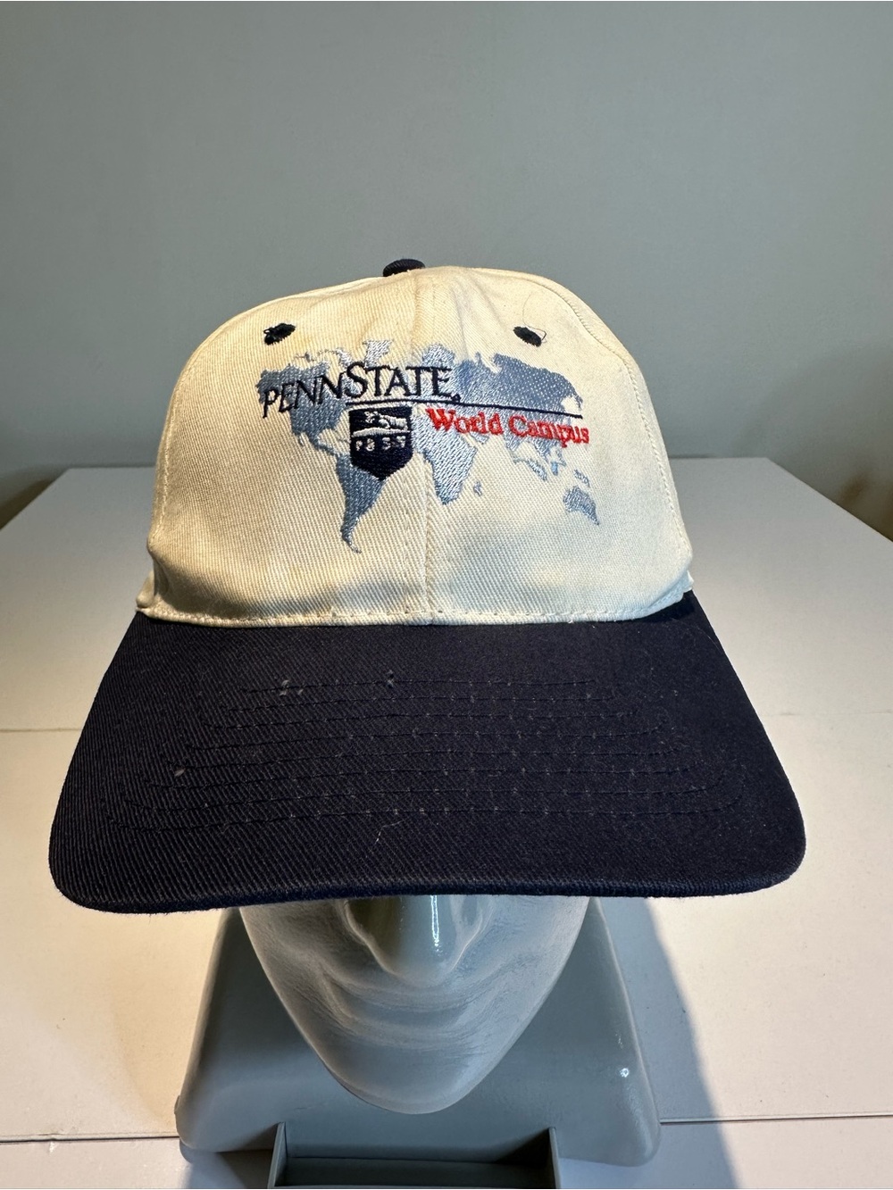 Penn State World Campus Beige and Navy Baseball Cap